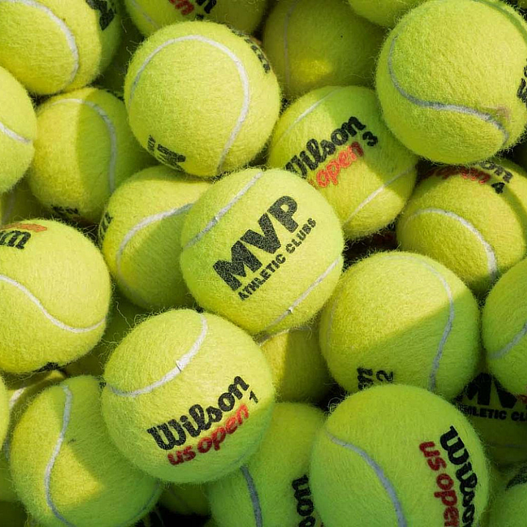 MVP Athletic Clubs Tennis, Tennis balls with MVP logo