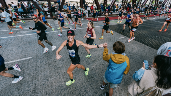Arron Running in Race