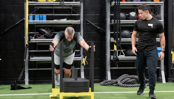 Jim and Cam training